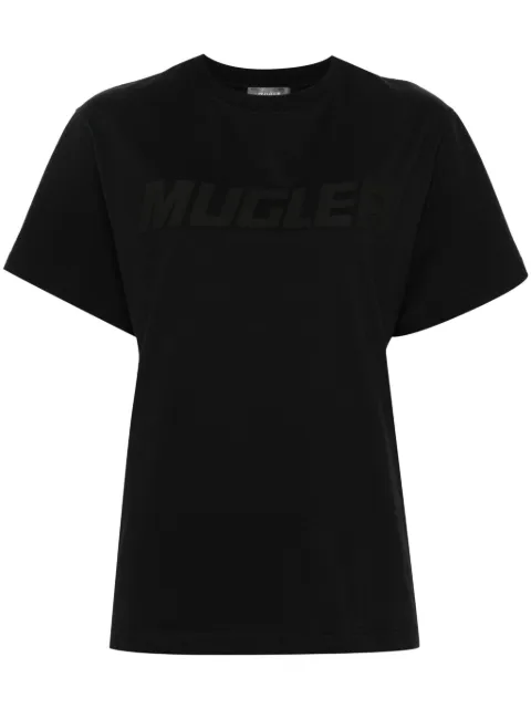 Mugler logo-appliqué cotton T-shirt Black 24P3TS0099D284