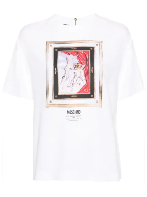 Moschino painting-print crepe blouse White 2180433
