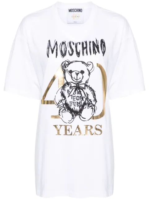 Moschino Teddy Bear-print cotton T-shirt White V07050441