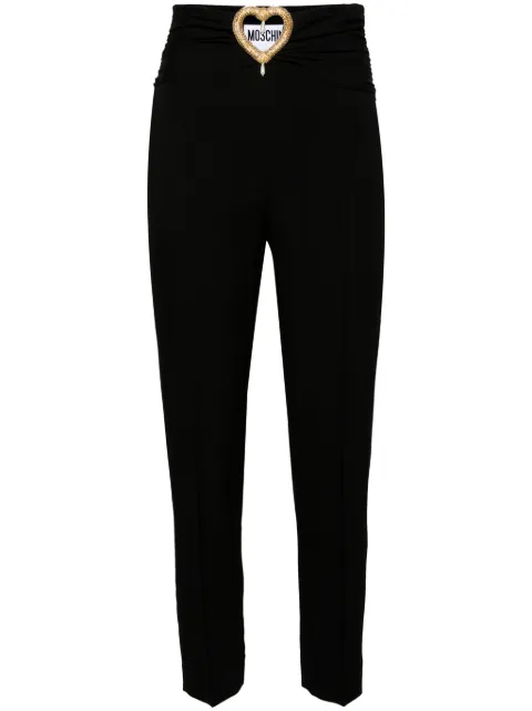 Moschino heart cut-out tailored trousers Black A03280433