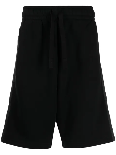 Palm Angels logo-tape cotton track shorts Black PMCI010R24FLE002