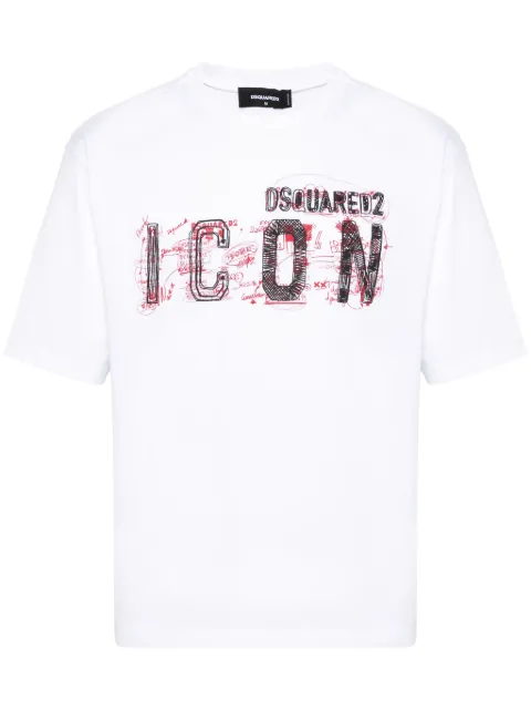 DSQUARED2 Be Icon cotton T-shirt White S79GC0083S23009