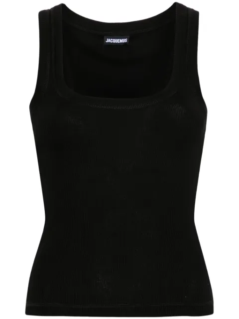 Jacquemus ribbed The Gros Grain tank top Black 241JS1582032