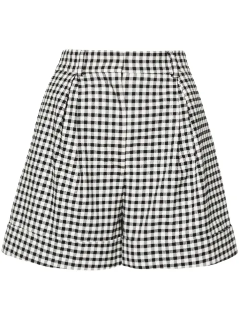 Moschino gingham-check tailored shorts Black A03170417
