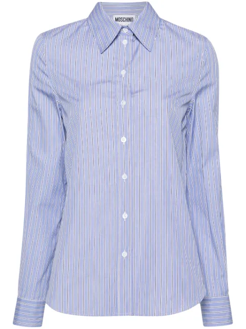Moschino striped cotton shirt Blue A02060432
