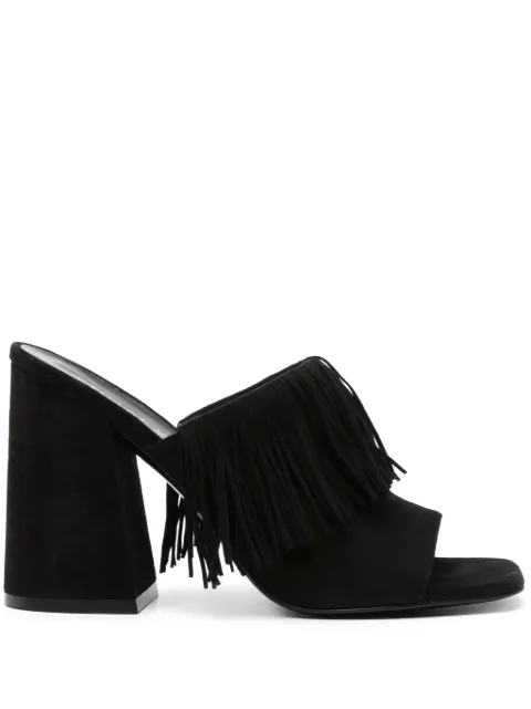 Stuart Weitzman Tia Fringe sandals Black SG916SUE
