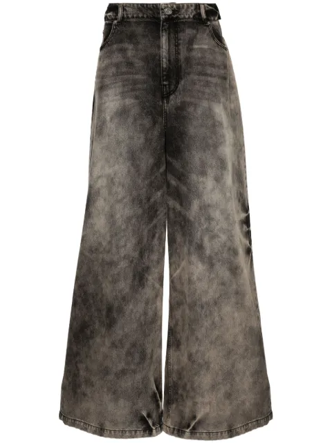 Juun.J waist-straps wide-leg trousers Black JC3821H025