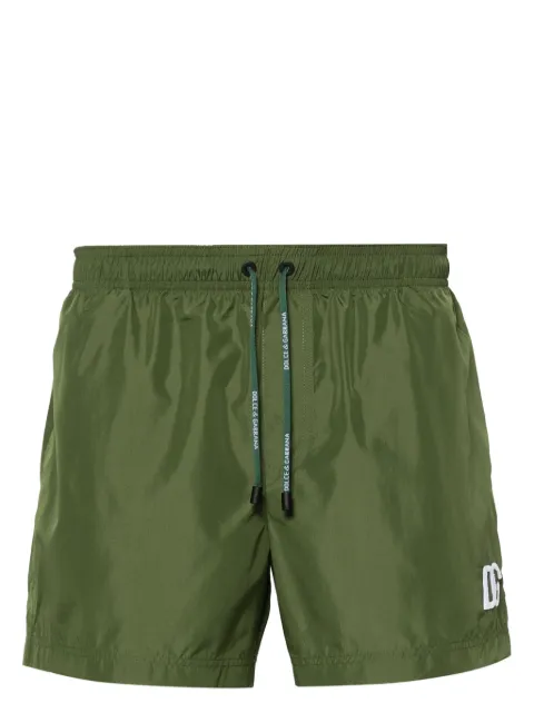 Dolce & Gabbana logo-embroidered swim shorts Green M4F29TFUSFW