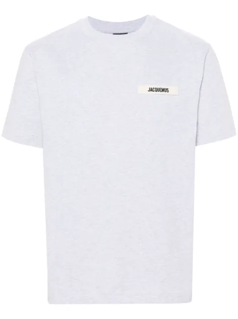 Jacquemus logo-patch T-shirt Grey TSM00133AJ00226