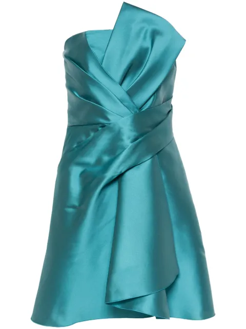 Alberta Ferretti Mikado bustier mini dress Blue A04151625