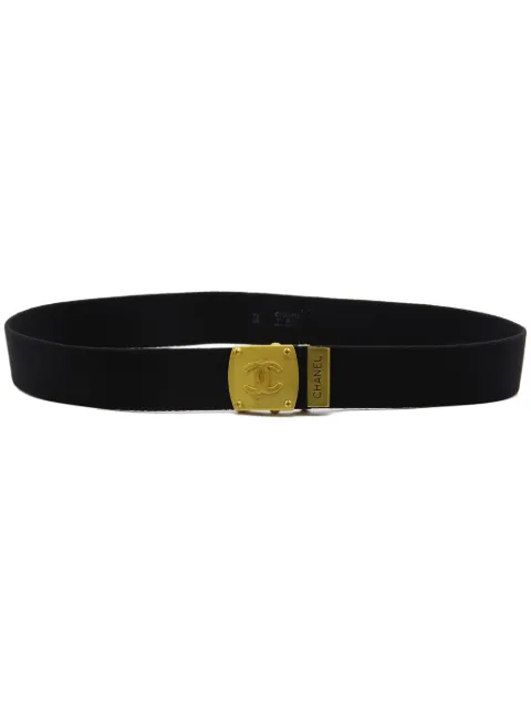 CHANEL Pre-Owned 1994 CC canvas belt Black BE94A