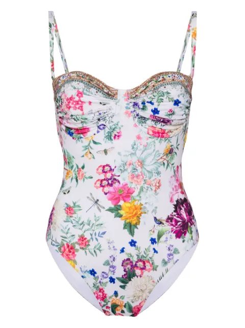 Camilla Plumes And Parterres swimsuit White 00027955