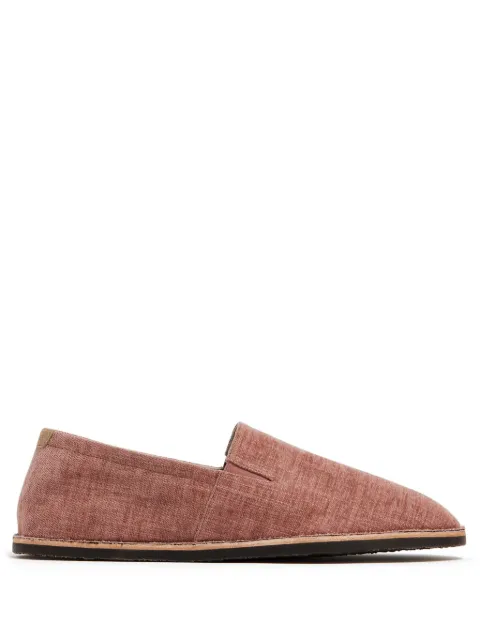 Brunello Cucinelli round-toe canvas loafers Red MZUVTLQ835CFB13
