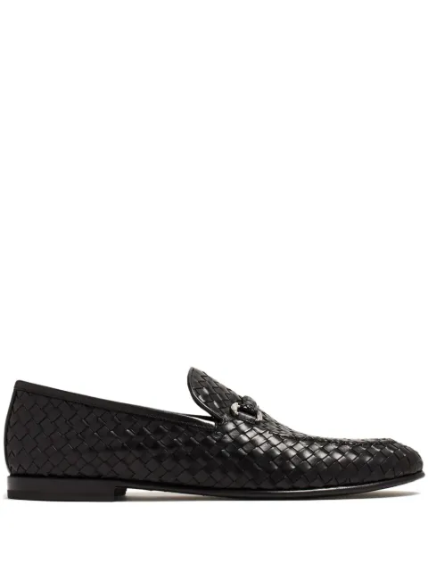 Barrett woven leather loafers Black 231U0393