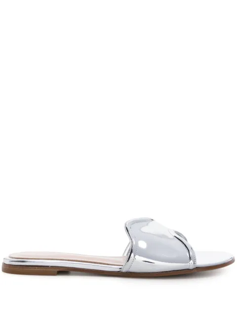 Gianvito Rossi Lucrezia patent-leather sandals Silver G1506005CUOMET