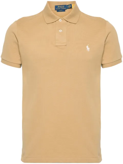 Polo Ralph Lauren Pony-embroidered cotton polo shirt Neutrals 710536856379