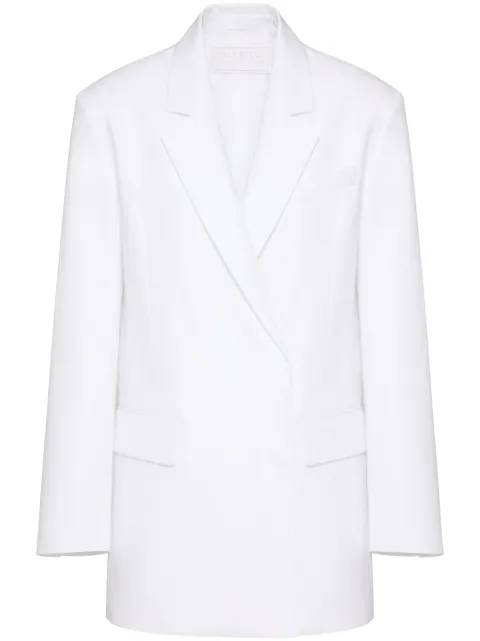 Valentino Garavani Compact poplin blazer White BCE3K35DN