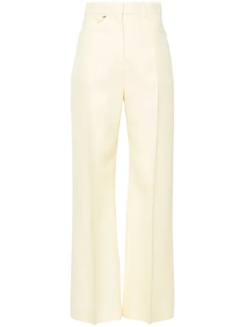 Jacquemus Le Pantalon Sauge flared trousers Yellow 241PA0031359205