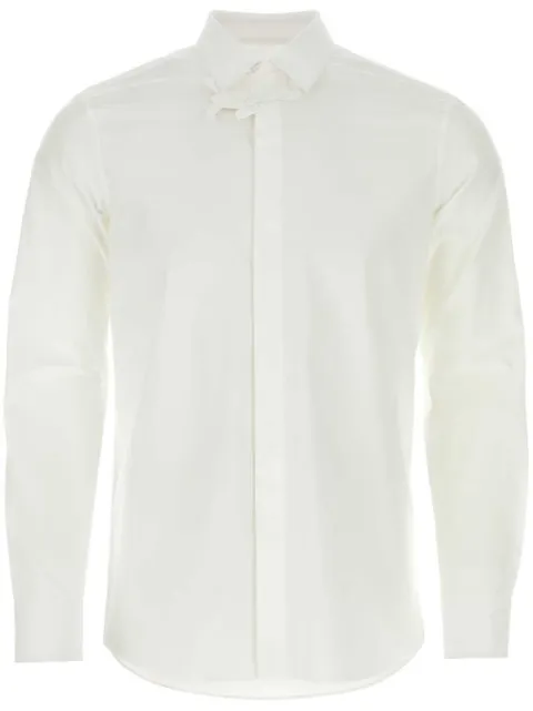 Valentino Garavani floral-patch poplin shirt White VAB76FA11
