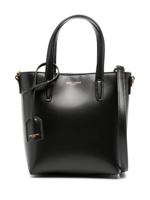 Saint Laurent mini Shopping leather tote bag Black 773995AADDI