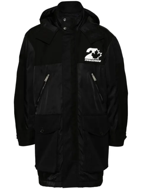 DSQUARED2 D2 Leaf hooded parka Black S74AA0282S60305