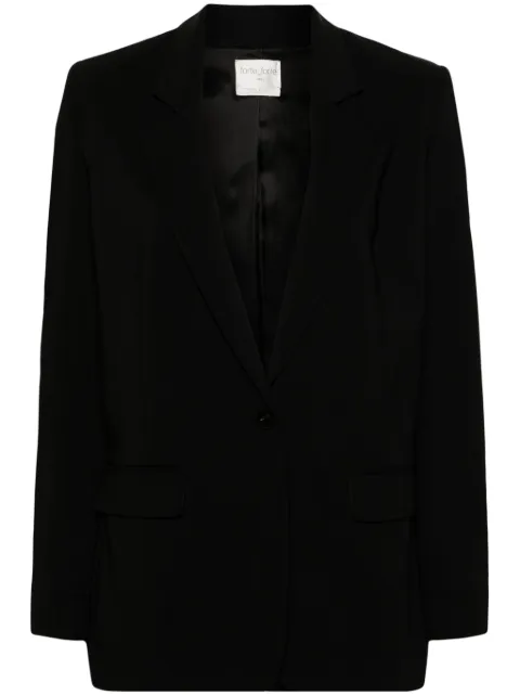 Forte Forte tailored single-breasted blazer Black 12043