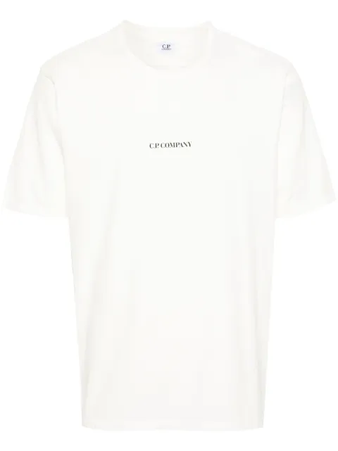 C.P. Company logo-print cotton T-shirt Neutrals 16CMTS085A005431G