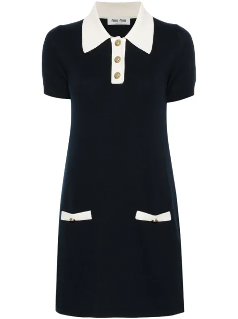 Miu Miu fine-knit cashmere dress Blue MMA807S23212KG