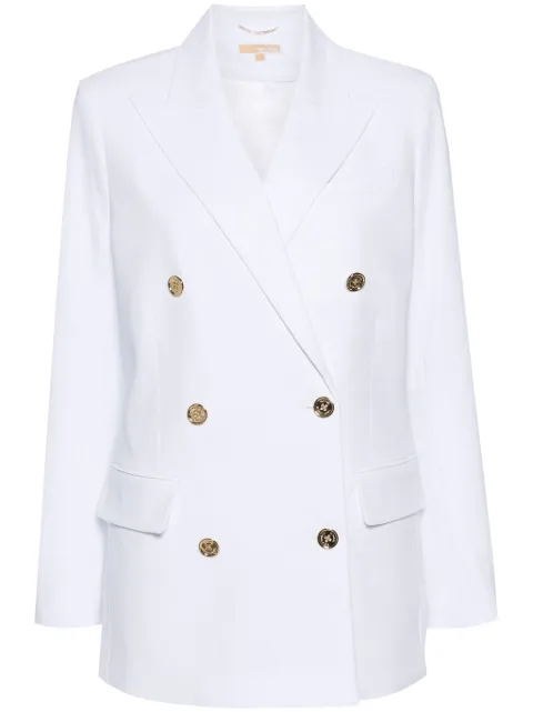 Michael Michael Kors crepe double-breasted blazer White MF3103WENX
