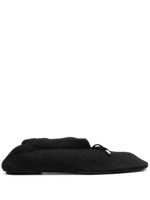 TOTEME The Knitted ballerina shoes Black 242WAS2358YA0040001