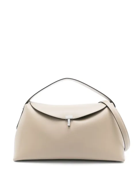 TOTEME T-Lock leather top handle bag Neutrals 234WAL956LE0025125