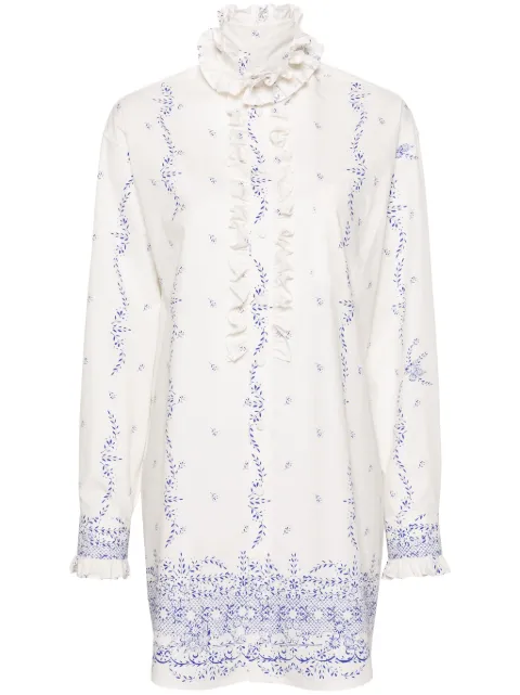 Philosophy Di Lorenzo Serafini floral-print cotton shirt dress Neutrals A04530737