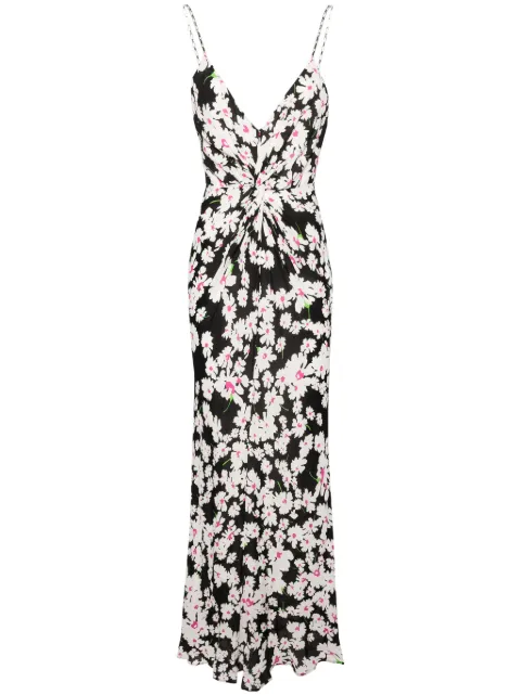 MSGM floral-print crepe maxi dress Black 3641MDA08X247158