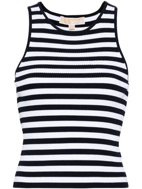Michael Michael Kors striped ribbed tank top Blue MR460TVBTK