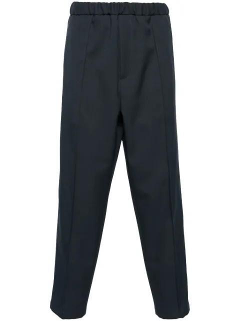 Jil Sander elasticated-waist tapered trousers Blue J21KA0012J70001