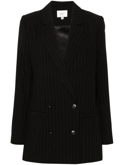 Gestuz JoelleGZ pinstripe double-breasted blazer Black 10909019