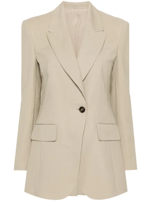 Brunello Cucinelli peak-lapels knitted blazer Neutrals MH1262682C8576