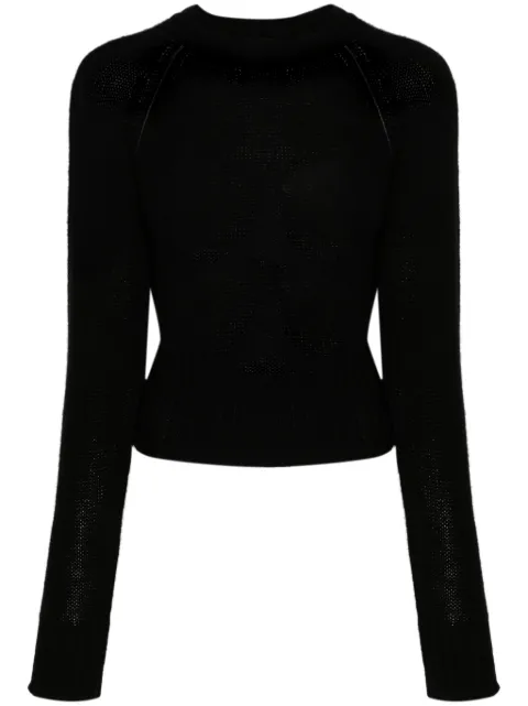 Fabiana Filippi raglan-sleeves trimmed jumper Black MAD264F052N900M466