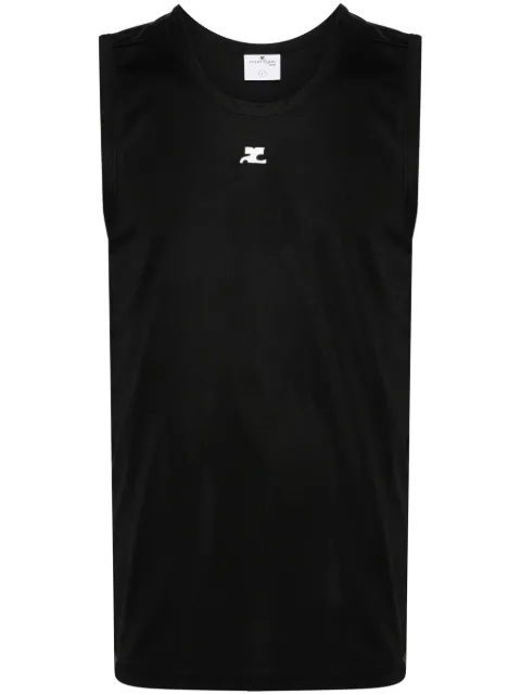 Courrèges logo-appliqué top Black 124JDE069JS0045