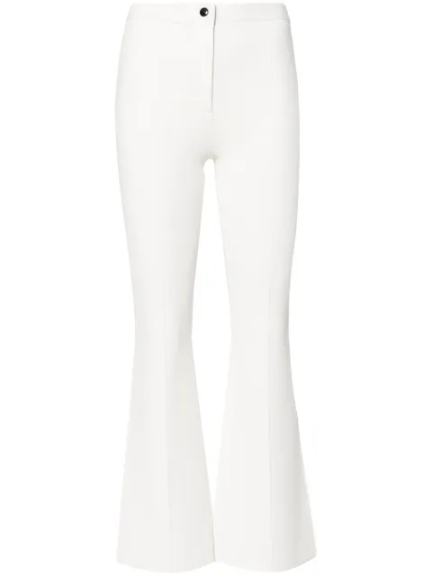 Theory pleat-detail flared trousers White N1216707