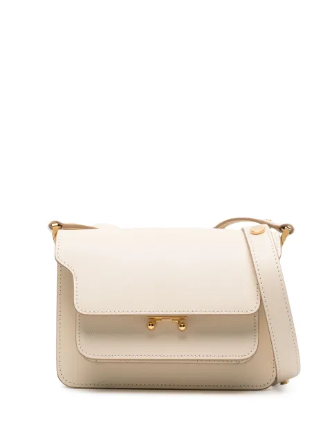 Marni Trunk leather cross body bag Neutrals SBMPS01U07LV520Z601W