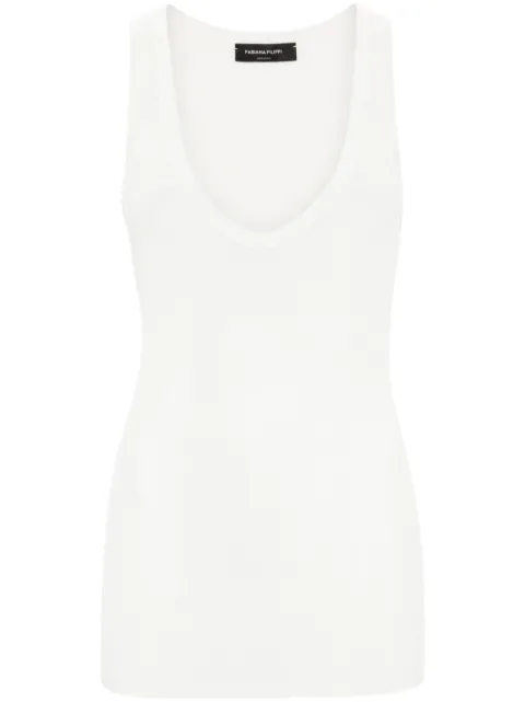 Fabiana Filippi fine-ribbed tank top White JED264F084D6410000