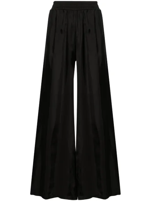 Fabiana Filippi elasticated-waist satin palazzo pants Black PAD264F284D6180000