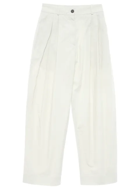 Studio Nicholson pleat-detail straight-leg trousers White ACUNASNW1305POWDERCOTTONICE