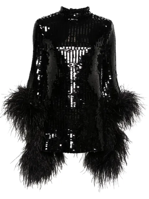 Taller Marmo Del Rio Disco sequinned mini dress Black TMPS2432133
