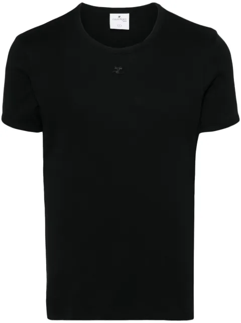 Courrèges logo-appliqué T-shirt Black 123JTS020JS0070