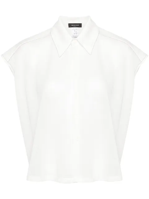 Fabiana Filippi fine-knit sleeveless shirt White MAD264F241I8670000