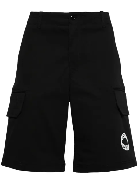 Moschino logo-print cargo shorts Black A03512021