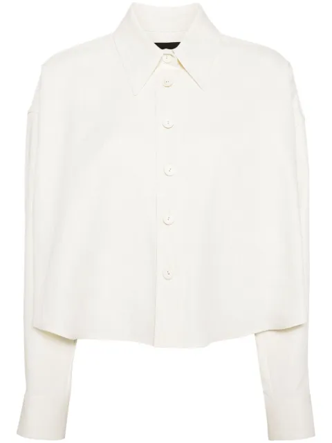 Fabiana Filippi buttoned linen blend shirt White GCD264F156D6300000