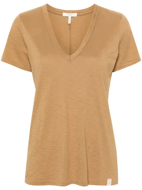 rag & bone Slub V-neck T-shirt Brown WCC21ST033CH33